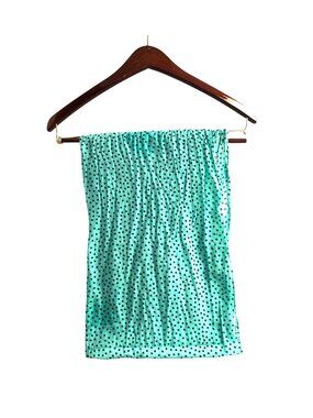 BEAUTIFUL GREEN W/ BLACK DOTS INFINITY SCARF